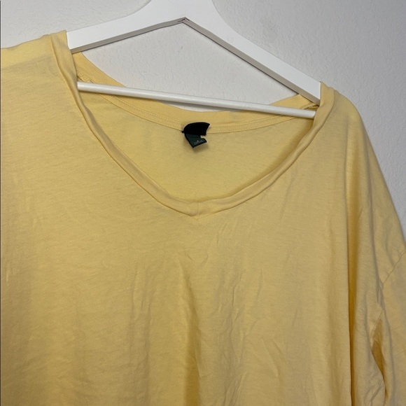 Wild Fable Butter Yellow Tee off the shoulder small 100% cotton - Picture 4 of 5